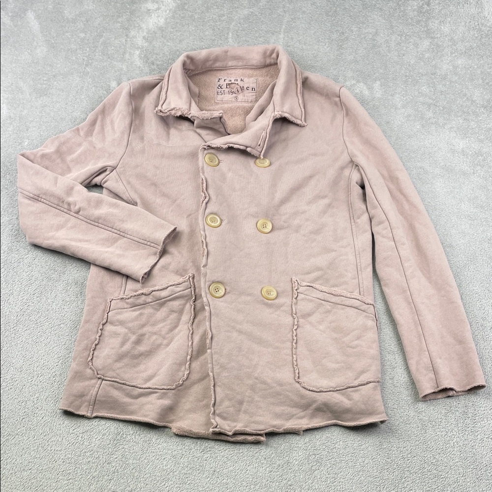 NEW Frank & Eileen S 100% Cotton Taupe Beige Belfast Double Breasted Coat USA